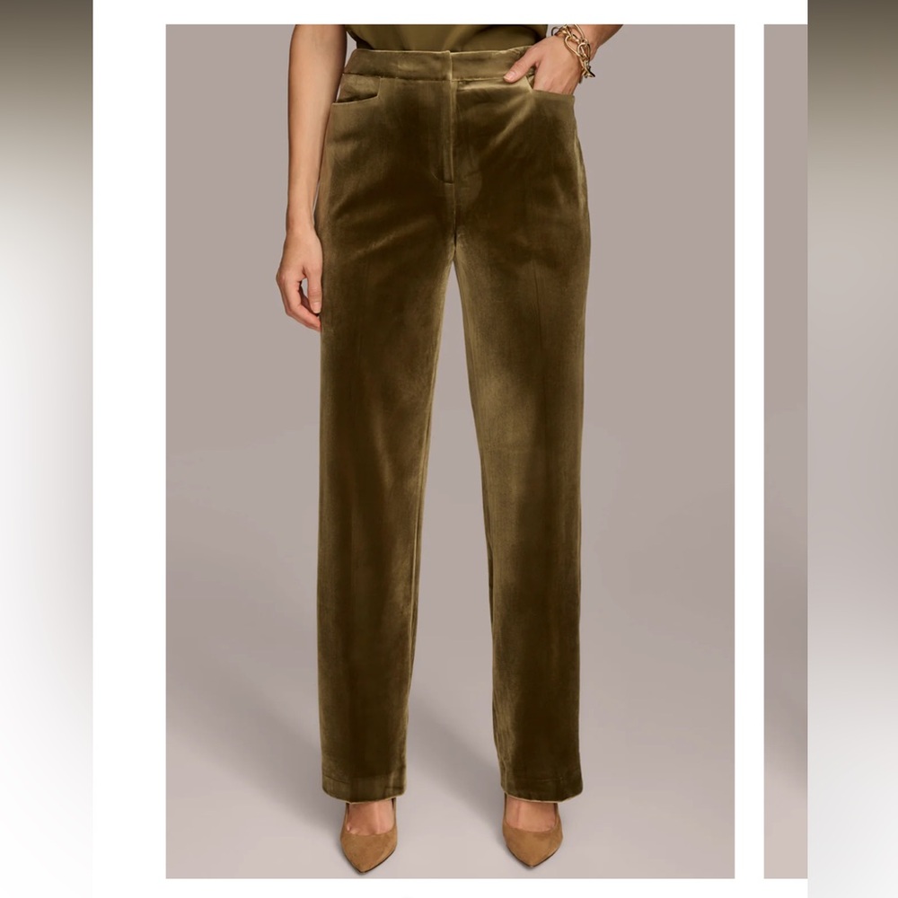 Donna Karan New York Velvet Straight Leg Pant Size 8